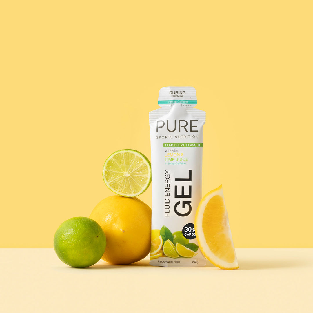 Key Pure Lemon PURE Fluid Energy Gel - Lemon Lime + Caffeine – PURE Sports Nutrition ...