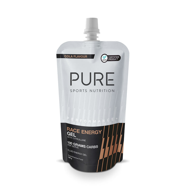 PURE Performance + Race Energy Gel 100 g Carb Pouch - Cola