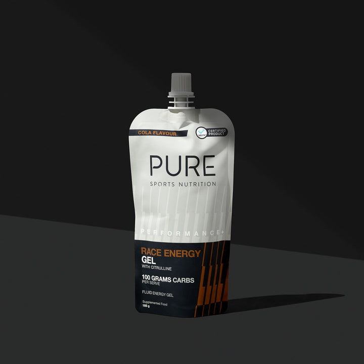 PURE Performance + Race Energy Gel 100 g Carb Pouch - Cola