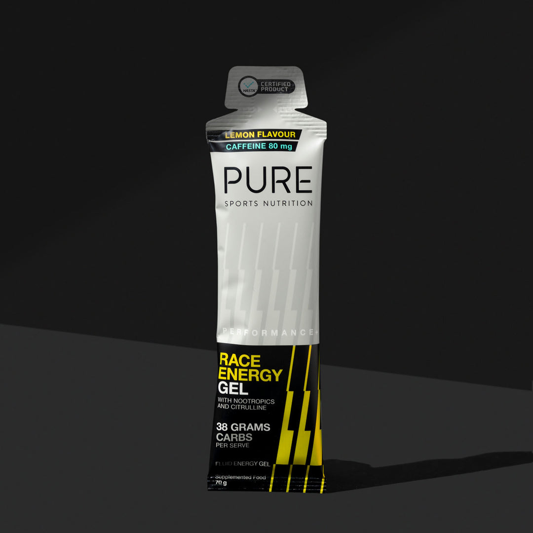 Pure Performance PURE Performance + Race Energy Gel - Lemon + Caffeine – PURE Sports ...