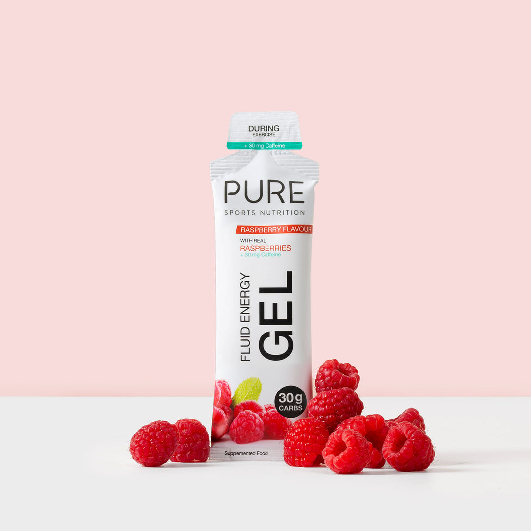 PURE Fluid Energy Gel - Raspberry + Caffeine – PURE Sports Nutrition ...